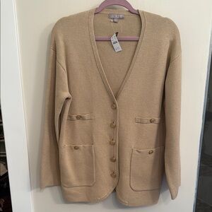 J.Crew Beige Button-Up Cardigan